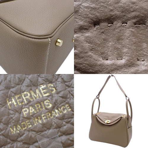 【新品】Lindy 26 Taurillon Clemence 象灰色/灰褐色 金色五金件 W刻印