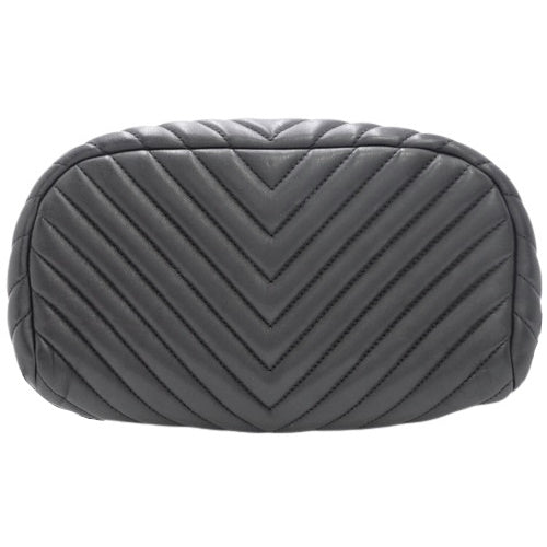 Chevron Coco Mark Chain Shoulder Backpack with V-Stitch Leather A91121
