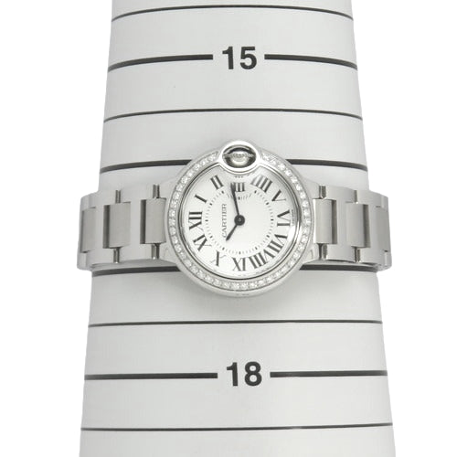 Ballon Bleu de Cartier Watch W4BB0015 Stainless Steel Quartz Diamond Bezel (Warranty Included) White (Purchased in September 2017)