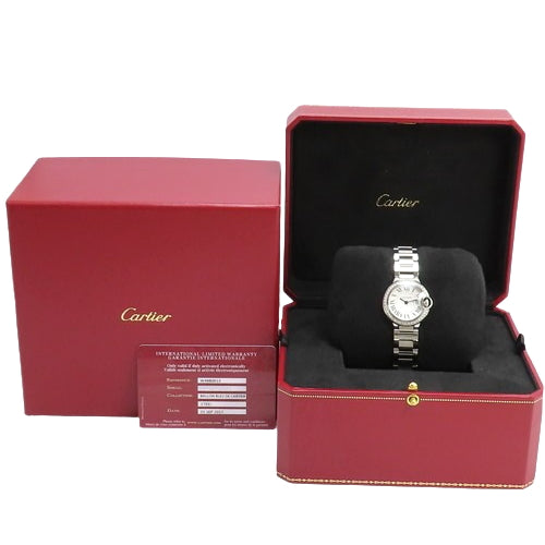 Ballon Bleu de Cartier Watch W4BB0015 Stainless Steel Quartz Diamond Bezel (Warranty Included) White (Purchased in September 2017)