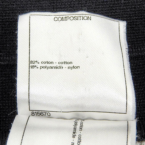 Coco Mark Two-Tone Knit Polo P51 Apparel Clothing Fashion Short Sleeve Size 36 Cotton Nylon