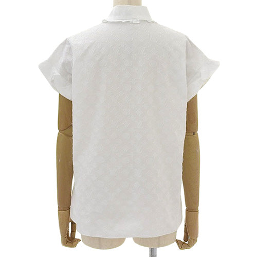 Monogram Frill Blouse RW192W, Apparel, Fashion, Sleeveless, Size 38, Cotton, 1A5M06 (Current as of November 2024)