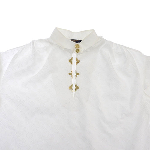 Monogram Frill Blouse RW192W, Apparel, Fashion, Sleeveless, Size 38, Cotton, 1A5M06 (Current as of November 2024)