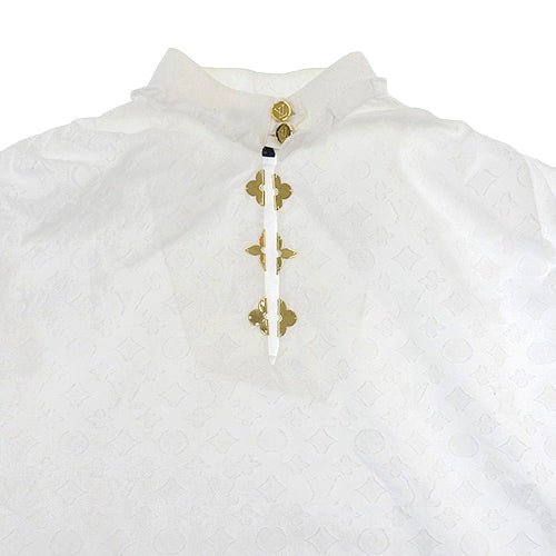 Monogram Frill Blouse RW192W, Apparel, Fashion, Sleeveless, Size 34, Cotton, 1A5M04 (Current as of November 2024)