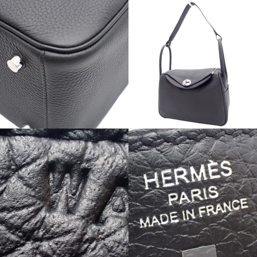 【新品】Lindy 26 Taurillon Clemence皮革 钯金五金件 黑色 银色五金件 W刻印