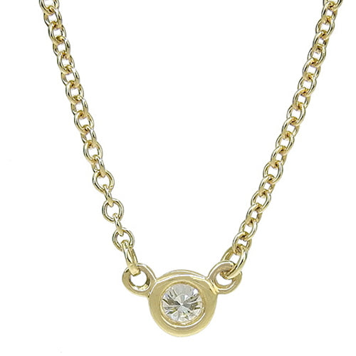 Vayyard Single Diamond Pendant, Diamond, Yellow Gold (K18YG), Accessory, Jewelry, 1PD