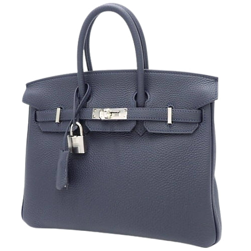 【新品】バーキン 25 トゴ パラジウム金具 ブルーニュイ シルバー金具 W刻印