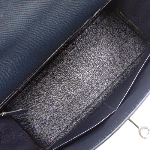 ケリー 28 (内縫い) ヴォーエプソン パラジウム金具 ブルーインディゴ シルバー金具 X刻印