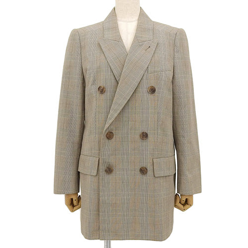 Checked Tailored Jacket, Apparel, Fashion, Clothing, Size 38, Cotton, Cupro, 457632