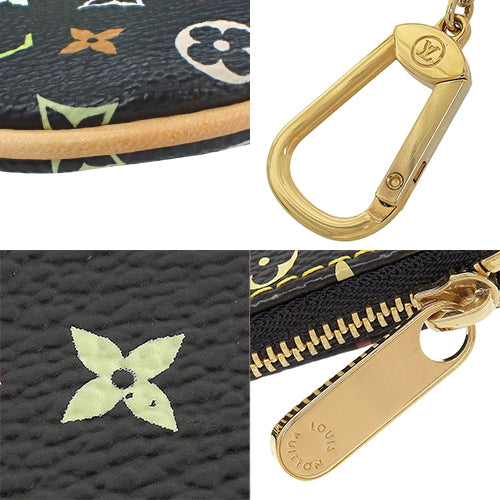Monogram Multicolore Pochette MM with Key Ring, Small Item Case, Wallet, Pouch, Monogram Multicolore Noir, M60031