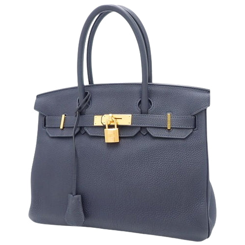 Birkin 30 Togo Blue Nuit with Gold Hardware, X stamp.