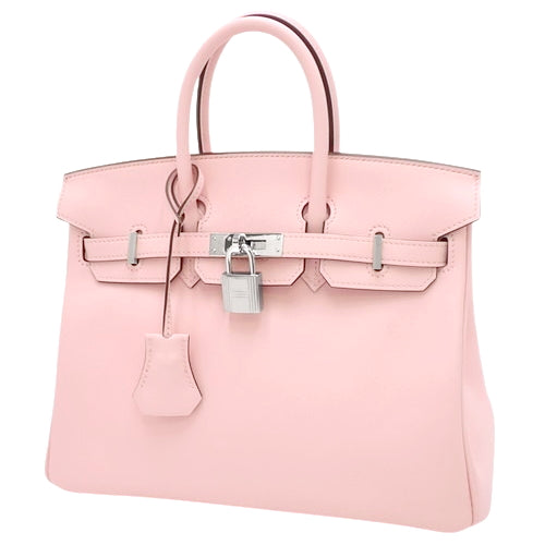Birkin 25, Voile Swift leather, palladium hardware, Rose Sakura color, silver hardware, Y stamp.