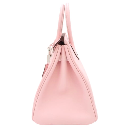 Birkin 25, Voile Swift leather, palladium hardware, Rose Sakura color, silver hardware, Y stamp.
