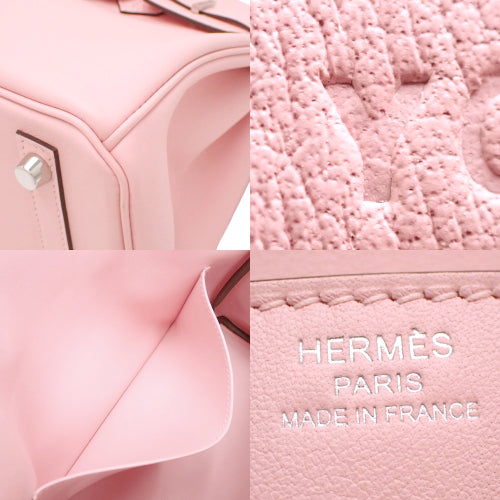 Birkin 25, Voile Swift leather, palladium hardware, Rose Sakura color, silver hardware, Y stamp.