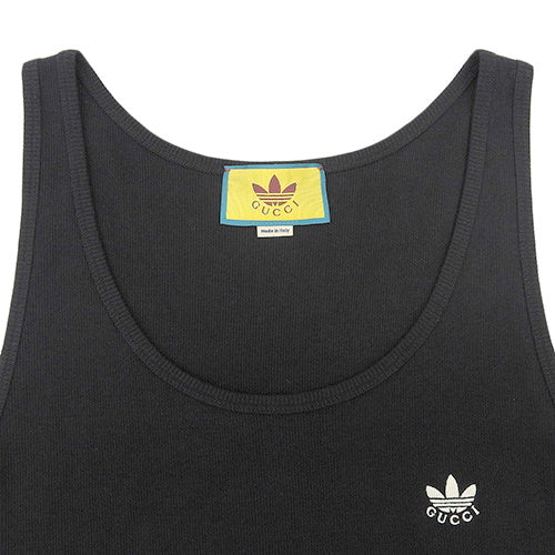 グッチ×アディダス ロゴ刺繍 タンクトップ GUCCI×adidas アパレル ファッション L コットン 620427