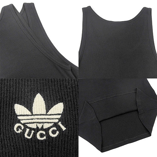 グッチ×アディダス ロゴ刺繍 タンクトップ GUCCI×adidas アパレル ファッション L コットン 620427