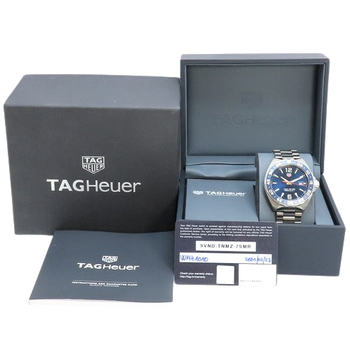 Formula 1 Date WAZ1010.BA0842 Stainless Steel Quartz Watch with 2021 Warranty, Blue and Silver, Purchased February 2021