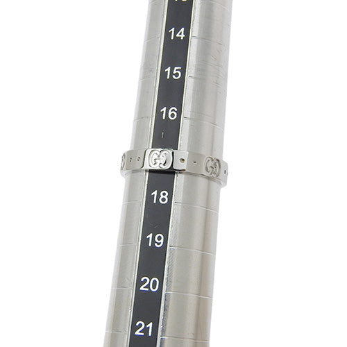 アイコン スリムリング 660070 J8502 9000(2024年11月現在現行品) K18 ホワイトゴールド WG アクセサリー ジュエリー GGロゴ 17(57)号