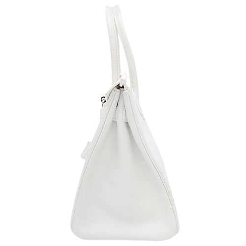 Birkin 30, Epsom calfskin, palladium hardware, white, silver hardware, □K stamp.