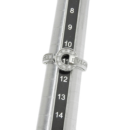 BVLGARI BVLGARI Diamond Ring 343172 (current as of November 2024) in 18K White Gold with Pavé Diamonds, Size 11 (51), with 2024 Warranty.