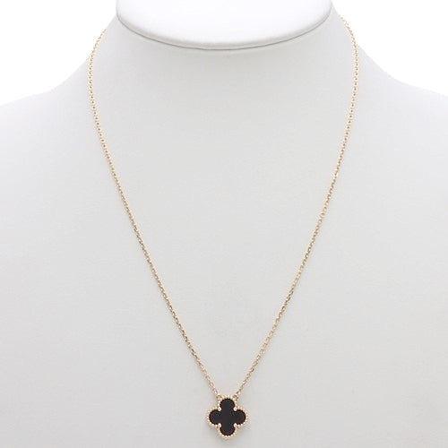 Vintage Alhambra Pendant, Onyx, Yellow Gold (K18YG), Accessory, Jewelry