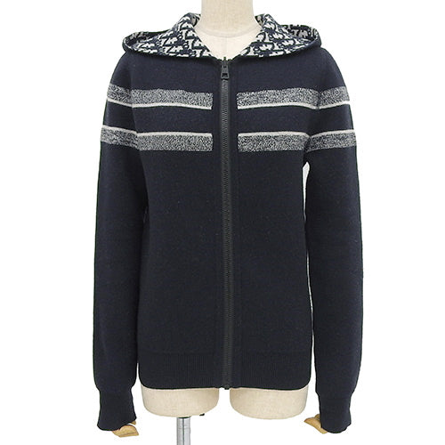 Dior Oblique Reversible Cardigan, Trotter, Size 38, Cashmere, 054G12AM055_X5820 (Current as of November 2024)