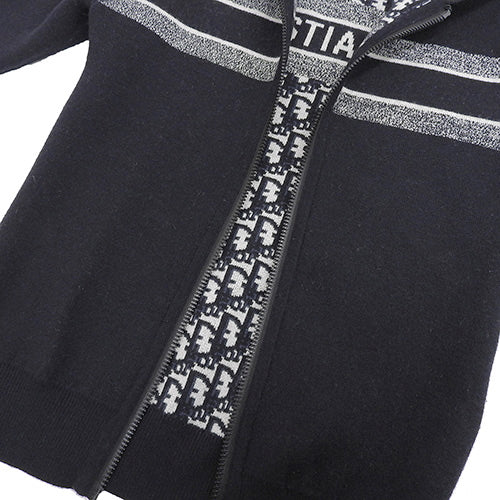 Dior Oblique Reversible Cardigan, Trotter, Size 38, Cashmere, 054G12AM055_X5820 (Current as of November 2024)