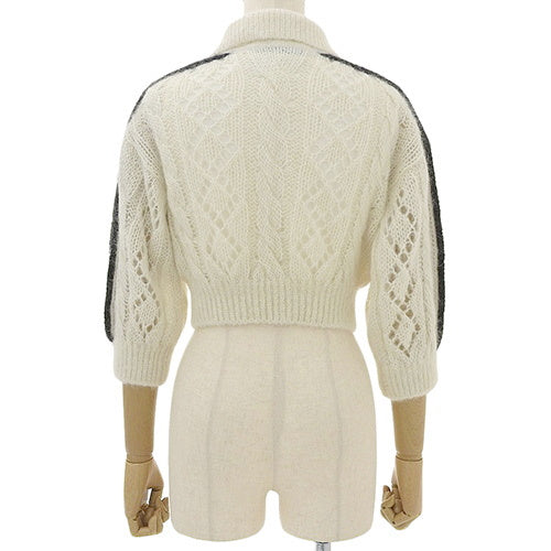 Gucci x Adidas Knit Apparel Fashion Clothing Short Sweater Size S Nylon Wool Mohair 717297