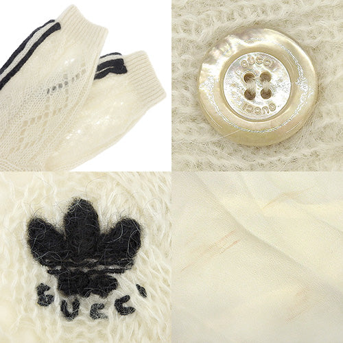 Gucci x Adidas Knit Apparel Fashion Clothing Short Sweater Size S Nylon Wool Mohair 717297