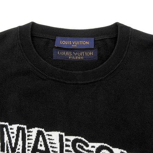 MAISON Logo Short Sleeve Knit Apparel Fashion Clothing RM2129 L Cotton Silk