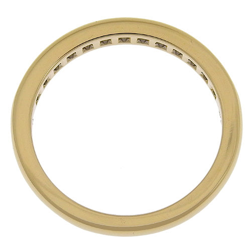 ハーフサークル チャネルセッティング リング ダイヤモンド イエローゴールド K18YG アクセサリー ジュエリー ダイヤ ハーフエタニティ