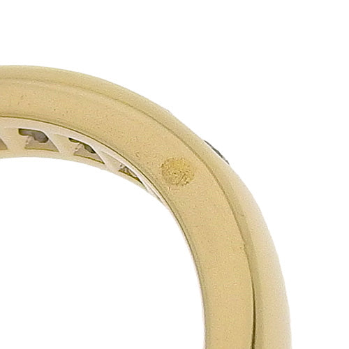 ハーフサークル チャネルセッティング リング ダイヤモンド イエローゴールド K18YG アクセサリー ジュエリー ダイヤ ハーフエタニティ