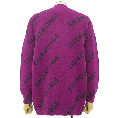 Logo knit fashion apparel sweater, all-over print, long sleeves, size S, wool, nylon, polyurethane, 657520