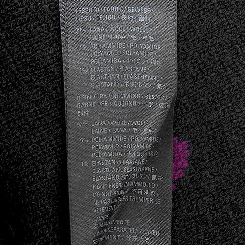 Logo knit fashion apparel sweater, all-over print, long sleeves, size S, wool, nylon, polyurethane, 657520
