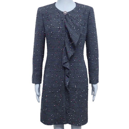 Tweed Beaded Jacket P62 Coat Apparel Fashion 34 Polyester Cotton Rayon Polyethylene