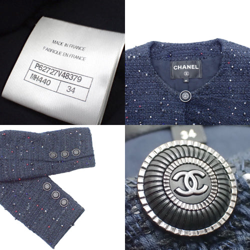 Tweed Beaded Jacket P62 Coat Apparel Fashion 34 Polyester Cotton Rayon Polyethylene