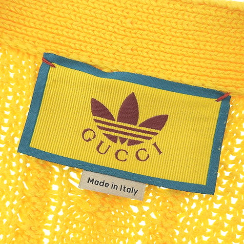 アディダス コラボ カーディガン アパレル ファッション ニット GUCCI × adidas M リネン コットン 697513