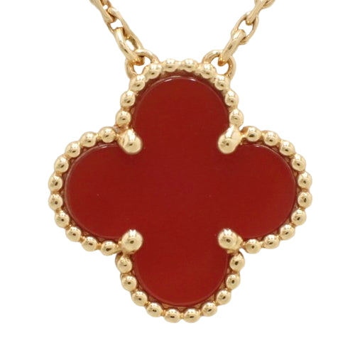Vintage Alhambra Pendant, Cornelian, Yellow Gold (K18YG), Accessory, Jewelry