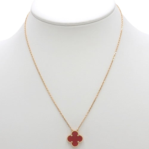 Vintage Alhambra Pendant, Cornelian, Yellow Gold (K18YG), Accessory, Jewelry