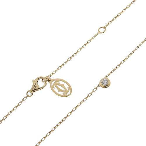 ダムール ネックレス スモールモデル ダイヤモンド イエローゴールド K18YG アクセサリー ジュエリー 1PD