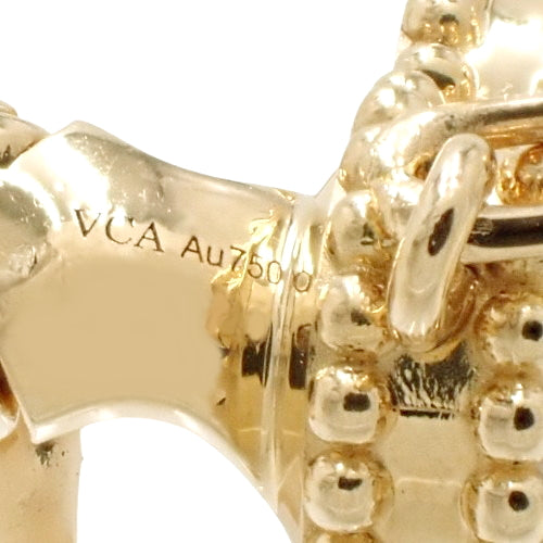 マジック アルハンブラ イヤリング 2モチーフ マザー オブ パール イエローゴールド K18YG アクセサリー ジュエリー ぶら下がり
