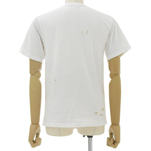 Spray Logo T-Shirt, Distressed, Short Sleeve, Size S, Cotton, 661705