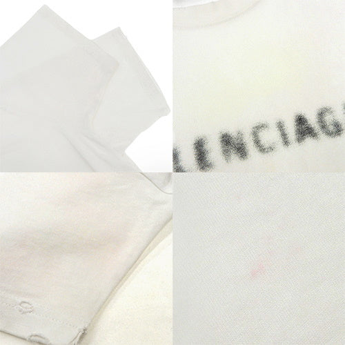 Spray Logo T-Shirt, Distressed, Short Sleeve, Size S, Cotton, 661705