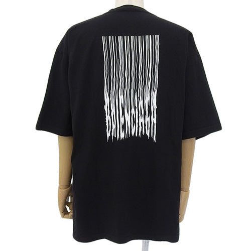 Barcode Logo Print T-Shirt, Short Sleeve, Cotton, Size XS, 661715 TKVE5