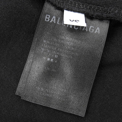 Barcode Logo Print T-Shirt, Short Sleeve, Cotton, Size XS, 661715 TKVE5