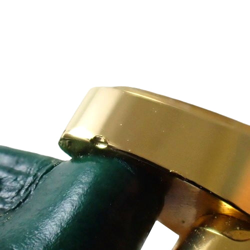 118138 日期显示型腕表,黄金/皮革表带,随机编号,自动上链,绿色表盘。