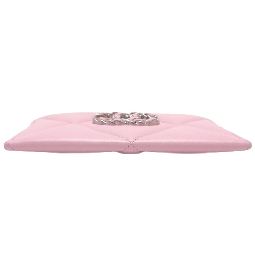 Chanel 19 Coco Mark Card Holder, Lambskin, Pink/Purple, AP1167, Pass Case, Business Card Holder