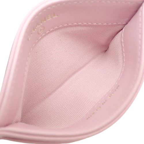 Chanel 19 Coco Mark Card Holder, Lambskin, Pink/Purple, AP1167, Pass Case, Business Card Holder