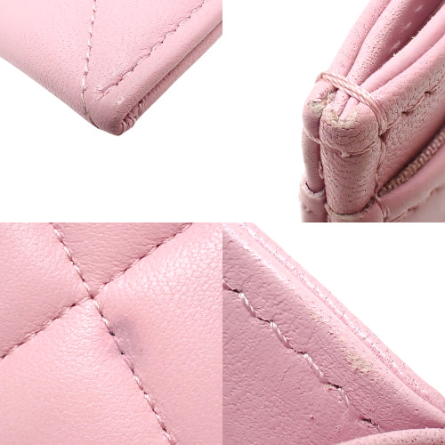 Chanel 19 Coco Mark Card Holder, Lambskin, Pink/Purple, AP1167, Pass Case, Business Card Holder