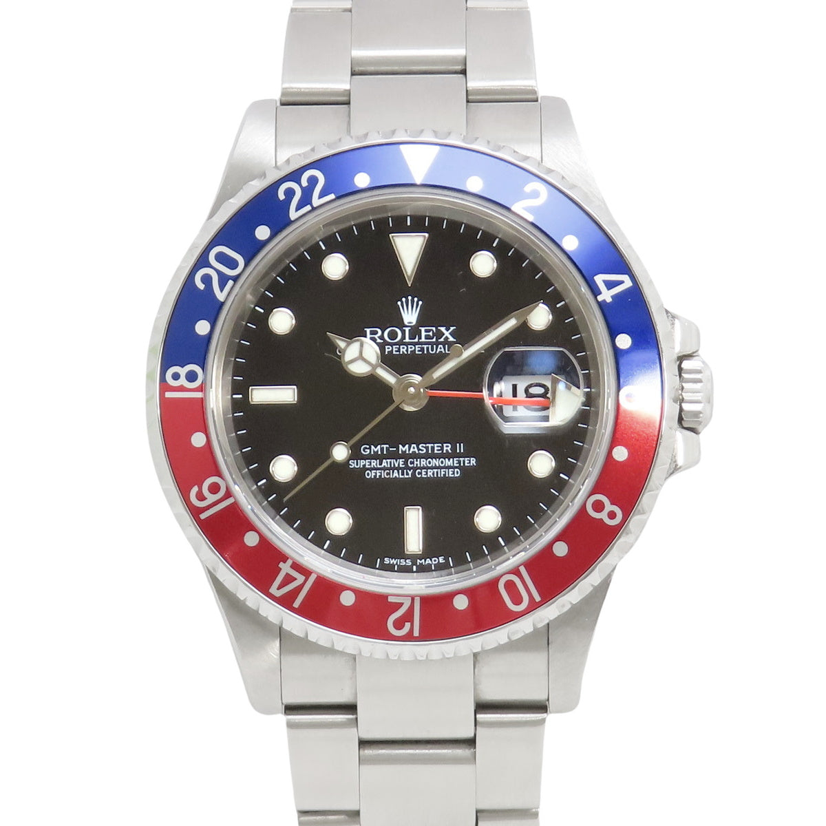 【保証書付】16710 GMT Master 2 SS ステンレス D番(2005年) 自動巻き GMTマスター 2 2006年7月購入 ブラック シルバー